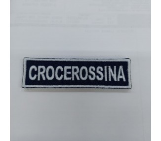 SCRITTA RICAMATA BLU CROCEROSSINA