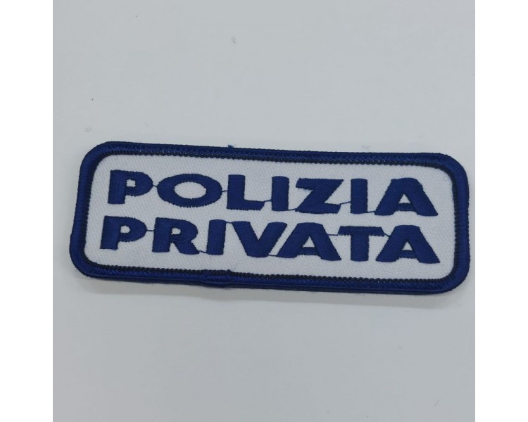 RICAMO POLIZIA PRIVATA SCRITTA