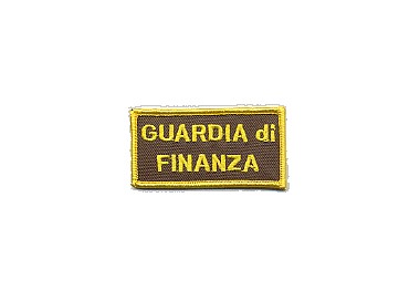 RICAMO FINANZA SCRITTA RETT B/GIALLO