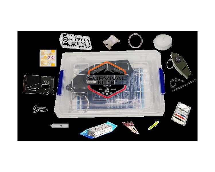 KIT SURVIVAL MOD C CON SCATOLA TRASPARENTE