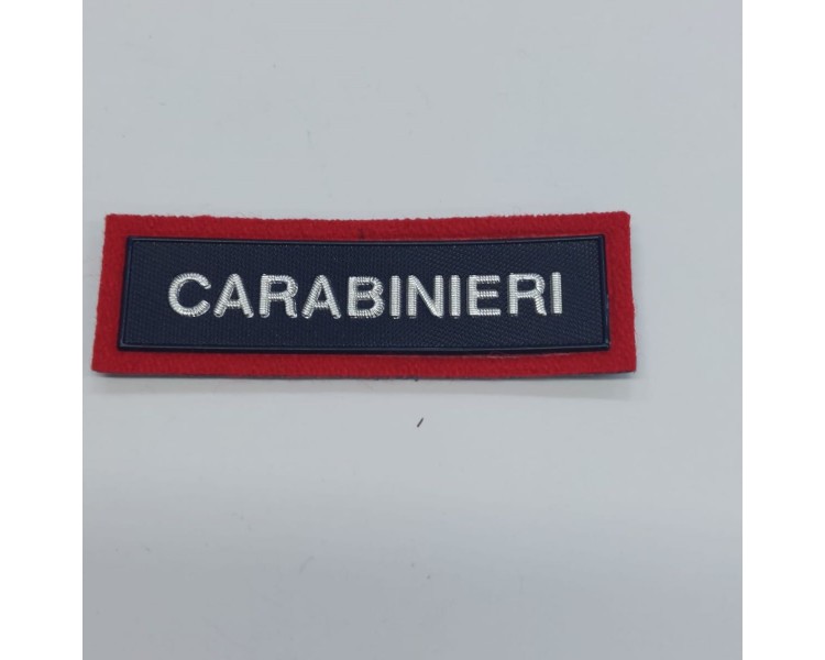 SCRITTA CARABINIERI X POLO PLASTIFICATA