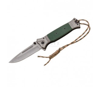 COLTELLO TATTICO GRIGIO/VERDE C/FODERO