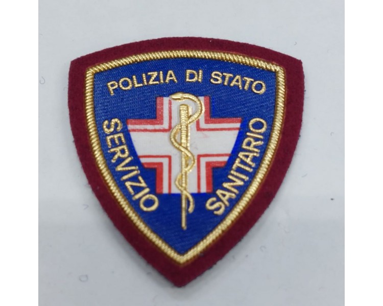 SCUDETTO POLIZIA SERVIZIO SANITARIO PLASTIFICATO