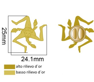 SPILLA TRINACRIA SAGOMATA 2D ORO