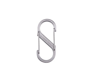 MOSCHETTONE DUAL CARABINER MEDIO SILVER