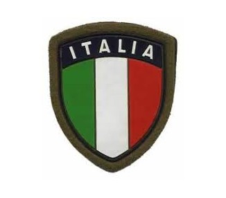 SCUDETTO ITALIA PLASTICA VERDE C/VELCRO