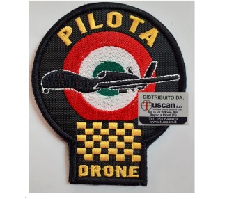 RICAMO PILOTA DRONE CON VELCRO