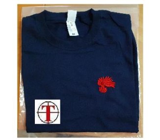 T-SHIRT CARABINIERI BLU C/FIAMMA ROSSA