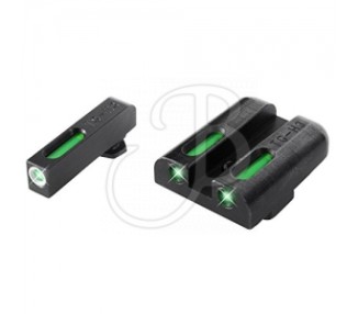 TACCA DI MIRA E MIRINO GLOCK TRIZIO + FIBRA VERDE 17/35