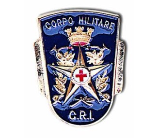 PATTELLA CROCE ROSSA CORPO MILITARE CON PLACCA