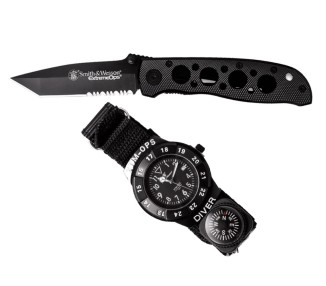 SMITH WESSON SET OROLOGIO E COLTELLO