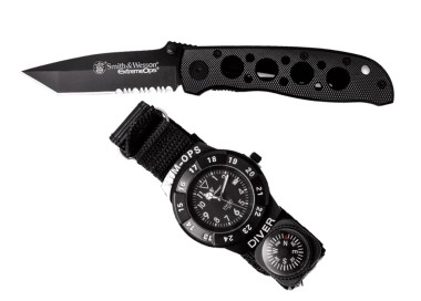 SMITH WESSON SET OROLOGIO E COLTELLO