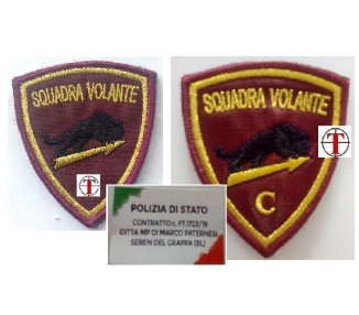 SCUDETTO POLIZIA SQUADRA VOLANTE RICAMATO