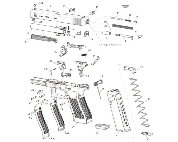 GLOCK RICAMBI FIRING PIN SAFETY ASS. 77