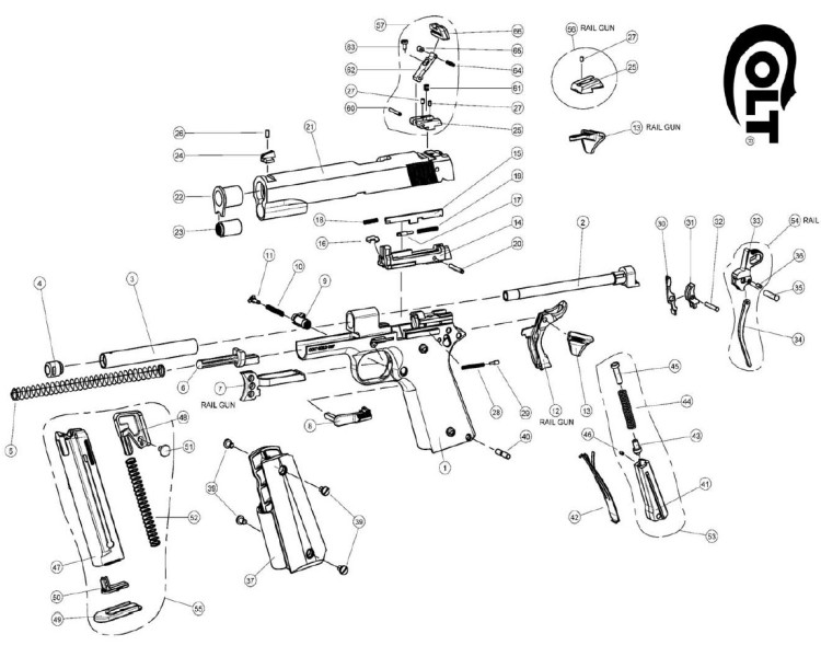 WALTHER RICAMBI COLT 1911 517.400.08.0