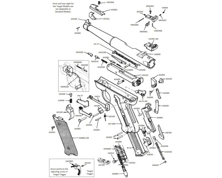 RUGER RICAMBI MKI/II/III