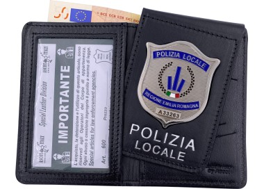 PORTAFOGLIO POLIZIA LOCALE CON PLACCA