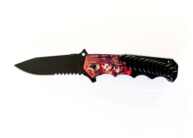 COLTELLO TATTICO ROSSO/NERO