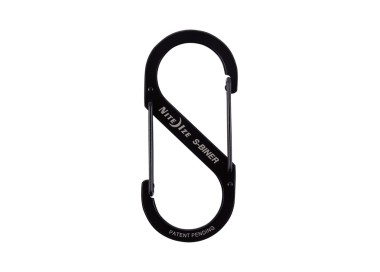 MOSCHETTONE DUAL CARABINER GRANDE NERO