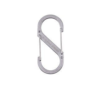 MOSCHETTONE DUAL CARABINER GRANDE SILVER