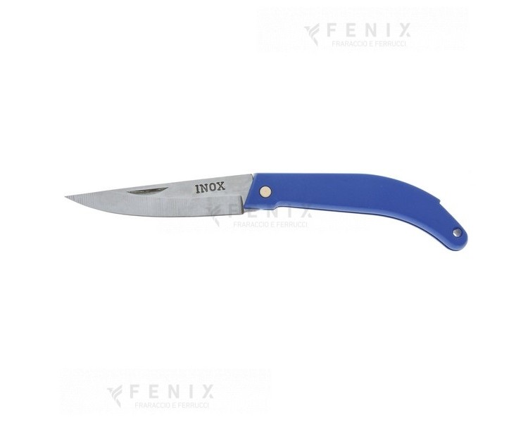 COLTELLO PESCA INOX PLASTICA BLU