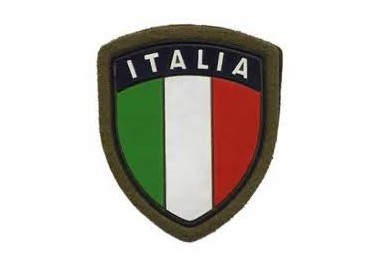 SCUDETTO ITALIA PLASTICA VERDE C/VELCRO