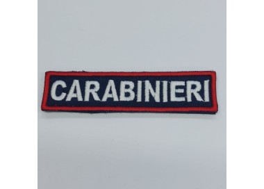 SCRITTA CARABINIERI BORDO ROSSO