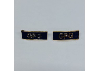 G.P.G. SIGLA IN METALLO BLU