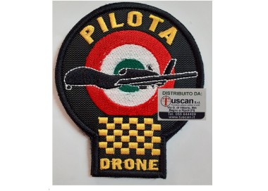 RICAMO PILOTA DRONE CON VELCRO