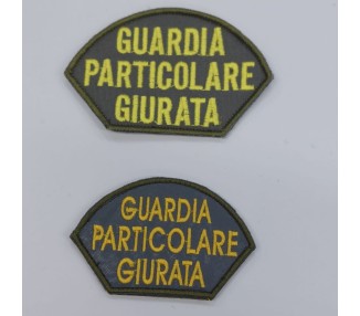 RICAMO GUARDIA PARTICOLARE GIURATA