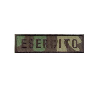 RICAMO SCRITTA ESERCITO MIMETICA