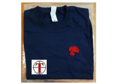 T-SHIRT CARABINIERI BLU C/FIAMMA ROSSA