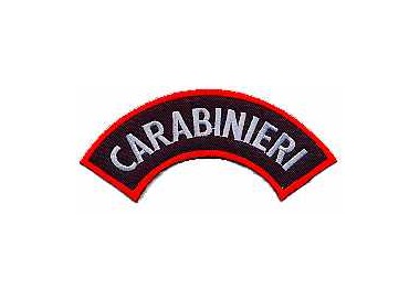 RICAMO CARABINIERI SCRITTA AD ARCO