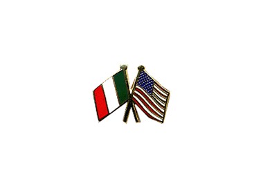 PIN BANDIERA ITALIA + U.S.A.