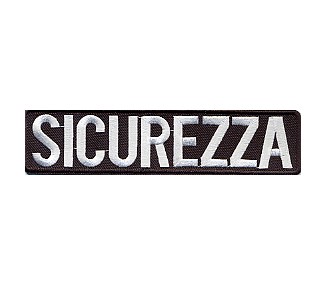 RICAMO SICUREZZA SCRITTA