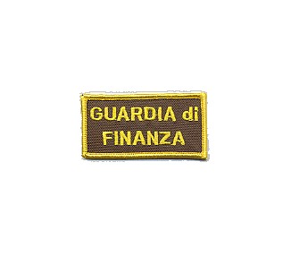 RICAMO FINANZA SCRITTA RETT B/GIALLO