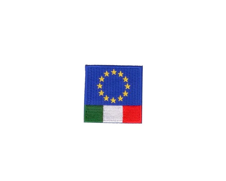 RICAMO BANDIERA EUROPEA + ITALIA