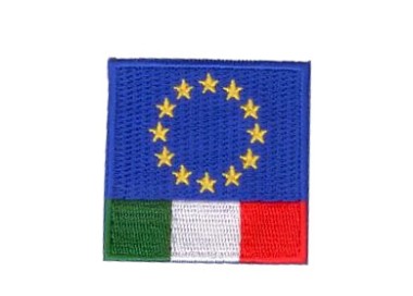 RICAMO BANDIERA EUROPEA + ITALIA