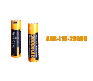 FENIX BATTERIA RICARICABILE 18650 2600 U