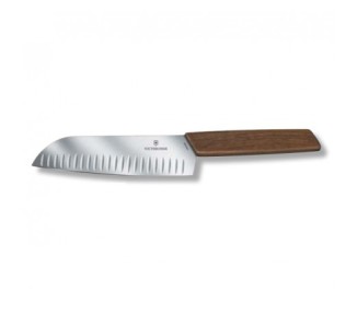 COLTELLO SWISS MODERN SANTOKU LEGNO CM 17