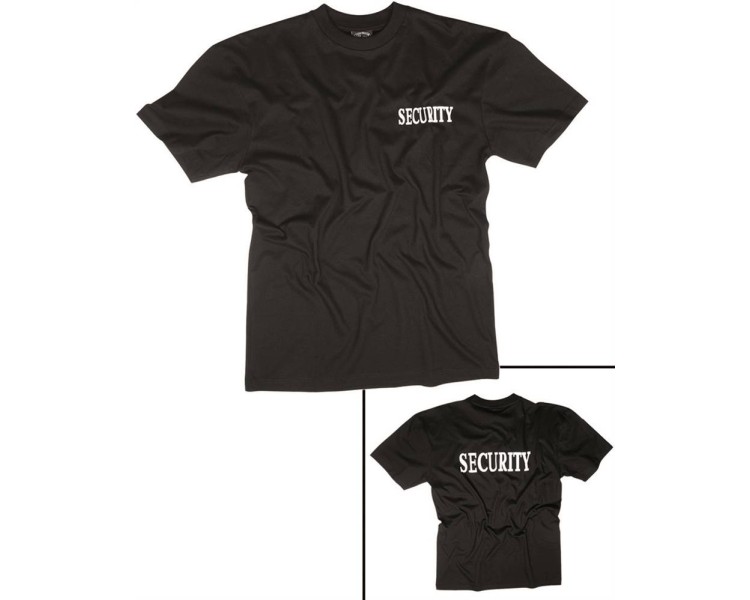 T SHIRT SECURITY COLORE NERA