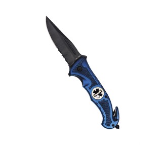 COLTELLO AUTO RESCUE BLU