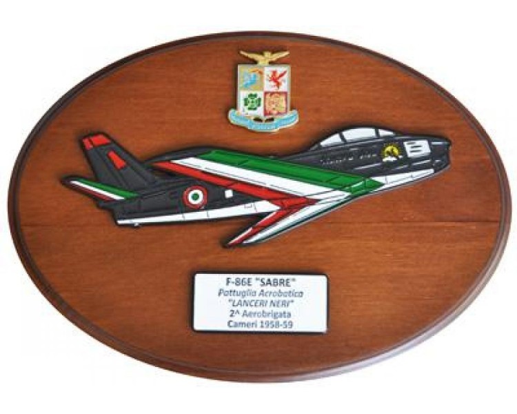 CREST AERONAUTICA MILITARE AEREI F-86E SABRE LANCERI NERI CAMERI 1958-