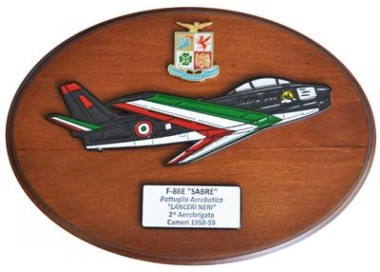 CREST AERONAUTICA MILITARE AEREI F-86E SABRE LANCERI NERI CAMERI 1958-