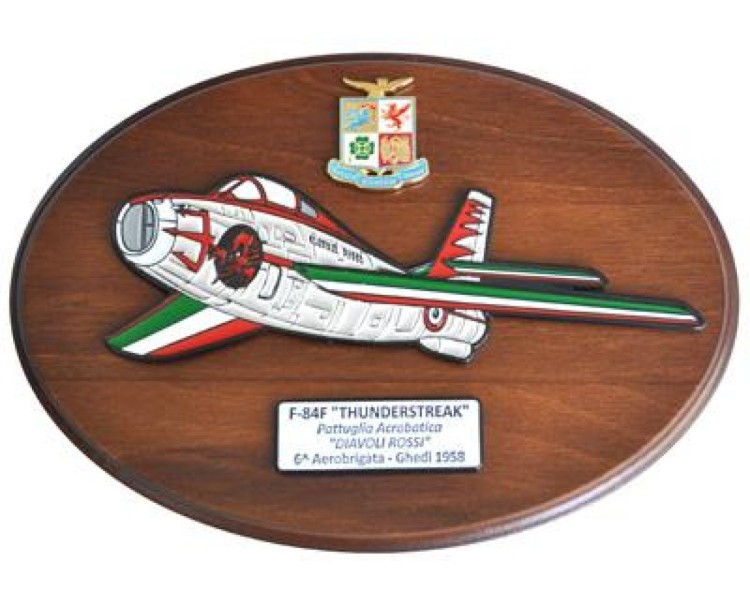 CREST AERONAUTICA MILITARE ARALDICO AEREI F-84 DIAVOLI ROSSI