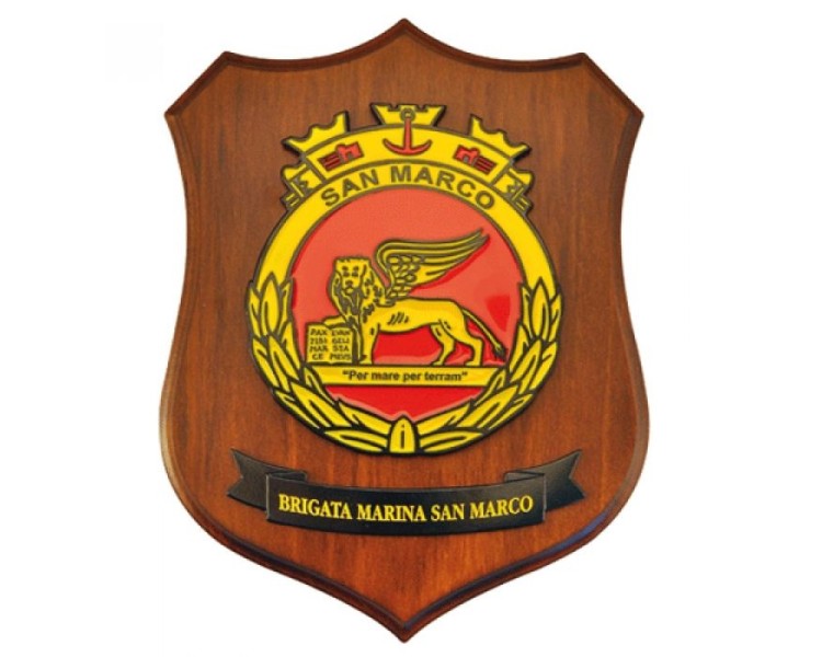 CREST MARINA MILITARE SAN MARCO ARALDICO CON STEMMA BRIGATA MIS CM 22.