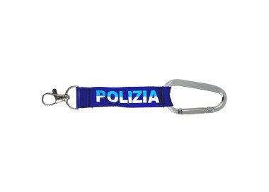 PORTACHIAVI POLIZIA DI STATO CON MOSCHETTONE