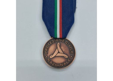 MEDAGLIA PROTEZIONE CIVILE BRONZO C/NASTRO