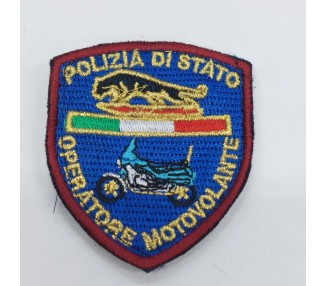 SCUDETTO POLIZIA OPERATORE MOTOVOLANTE RICAMATO