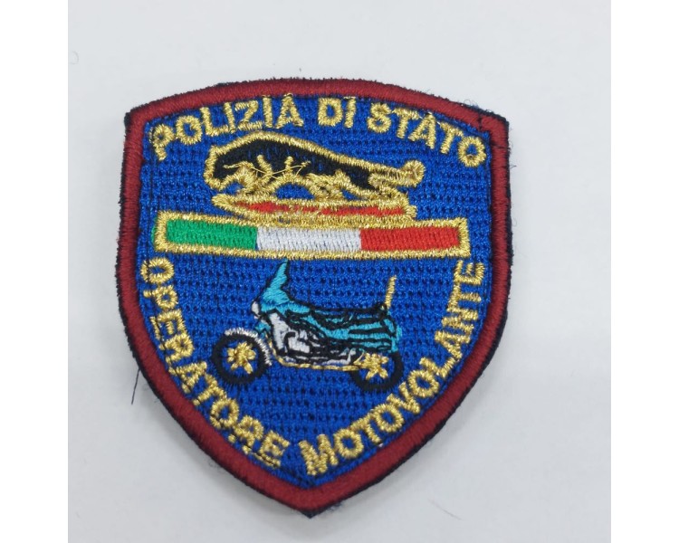 SCUDETTO POLIZIA OPERATORE MOTOVOLANTE RICAMATO